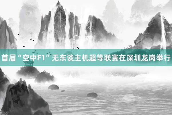 首届“空中F1”无东谈主机超等联赛在深圳龙岗举行